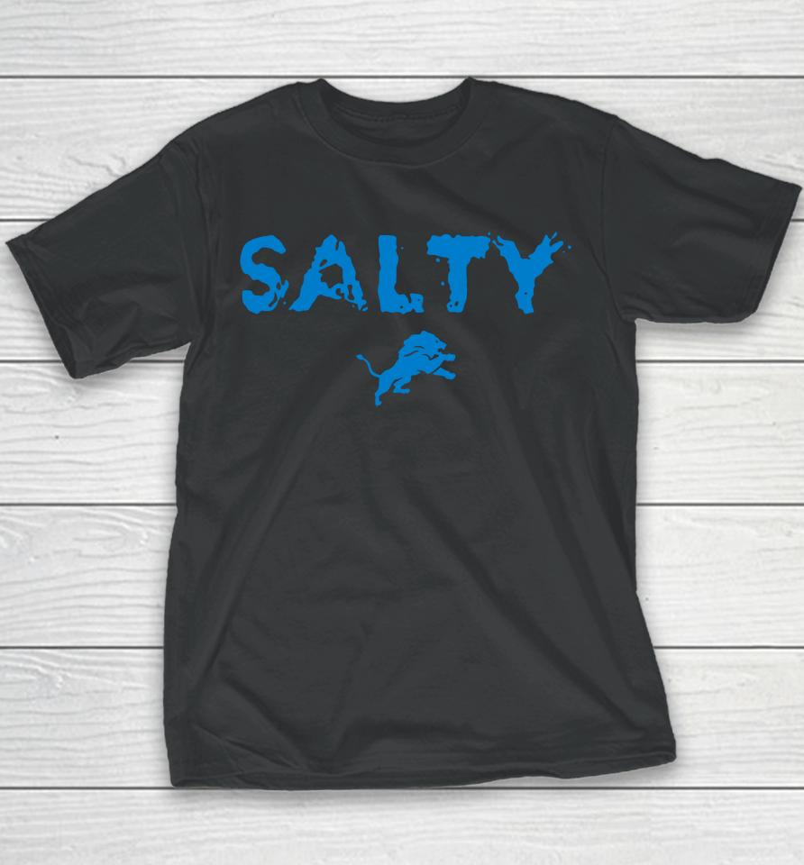 Salty Detroit Lions Jared Goff Youth T-Shirt