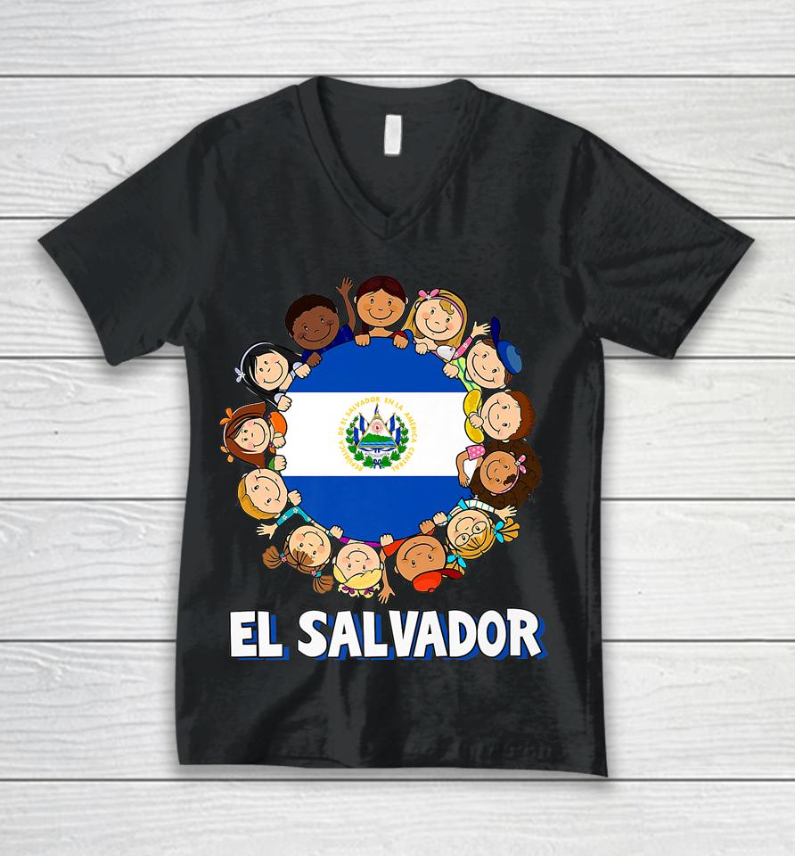 Salvadorian El Salvador Pride Hispanic Heritage Unisex V-Neck T-Shirt