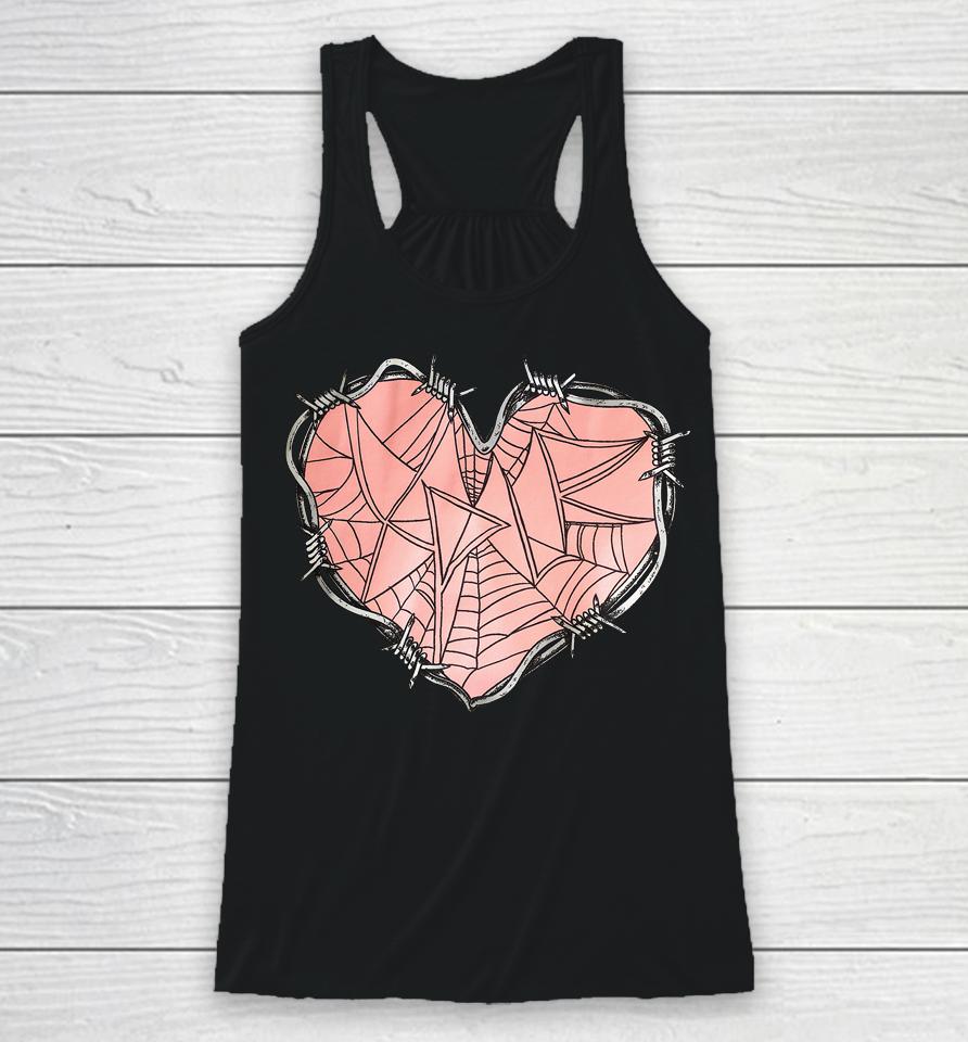 Sam And Colby Merch Web Heart Racerback Tank