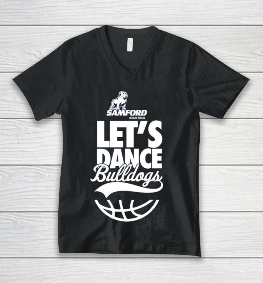 Samford Bulldogs Basketball Let’s Dance Bulldogs Unisex V-Neck T-Shirt