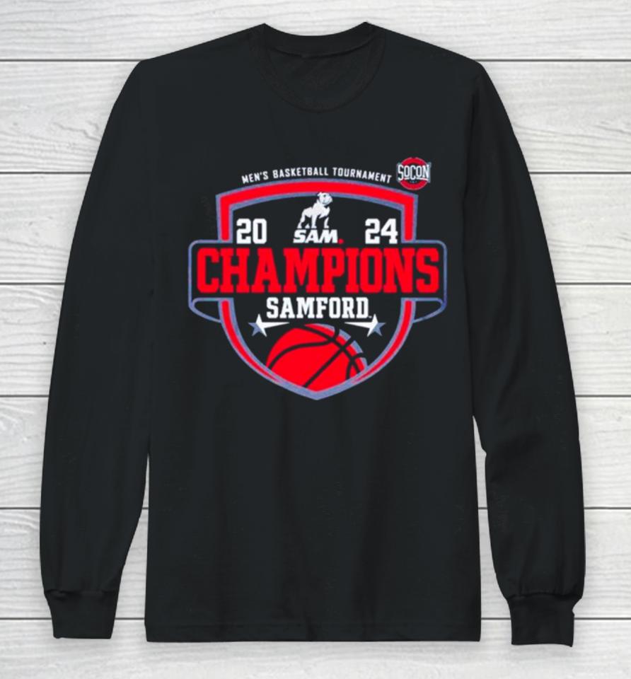 Samford University Men’s Basketball 2024 Socon Tournament Champions Long Sleeve T-Shirt