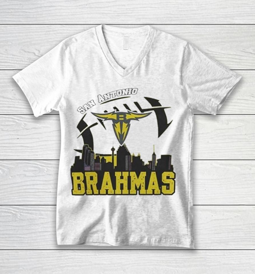 San Antonio Brahmas City Logo 2024 Unisex V-Neck T-Shirt