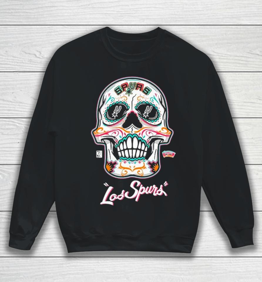 San Antonio Spurs Mitchell And Ness Sugar Skull Hometown Sweatshirts Sweatshirt