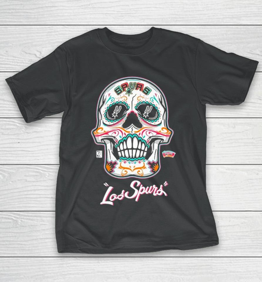 San Antonio Spurs Mitchell And Ness Sugar Skull Hometown Sweatshirts T-Shirt