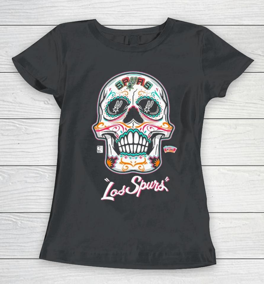 San Antonio Spurs Mitchell And Ness Sugar Skull Hometown Sweatshirts Women T-Shirt