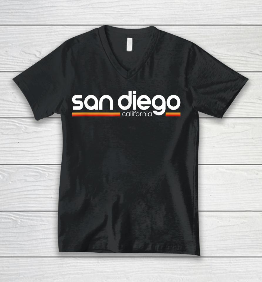 San Diego California Souvenir Vintage California San Diego Unisex V-Neck T-Shirt
