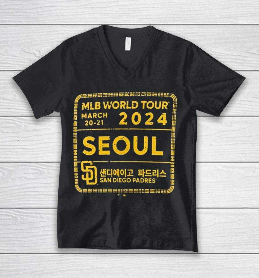 San Diego Padres 2024 Mlb World Tour Seoul Series Stamp Unisex V-Neck T-Shirt