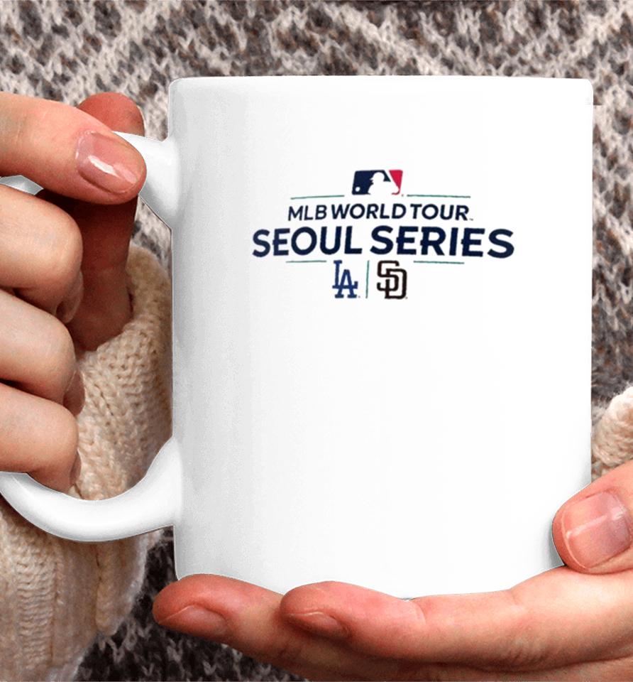 San Diego Padres Vs Los Angeles Dodgers 2024 Mlb World Tour Seoul Series Matchup Coffee Mug