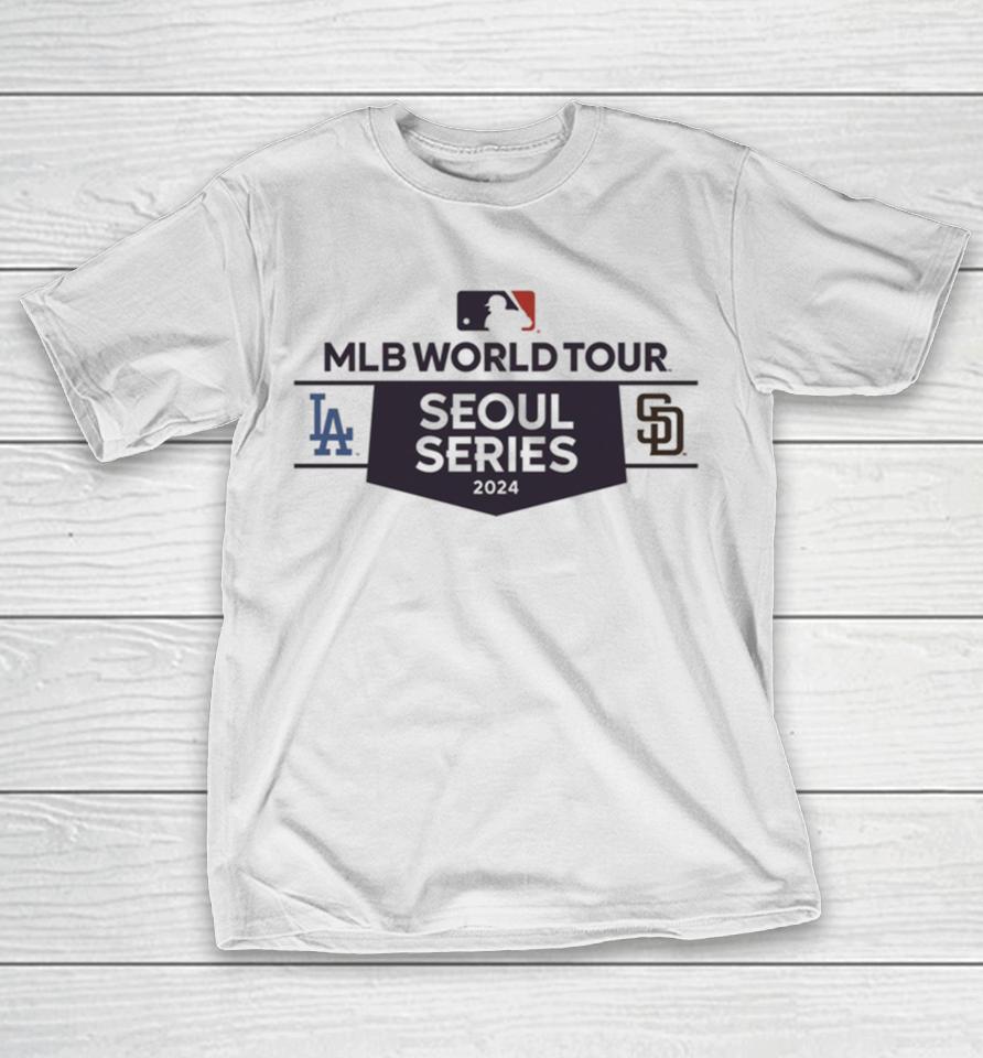 San Diego Padres Vs. Los Angeles Dodgers 2024 Mlb World Tour Seoul Series Matchup T-Shirt