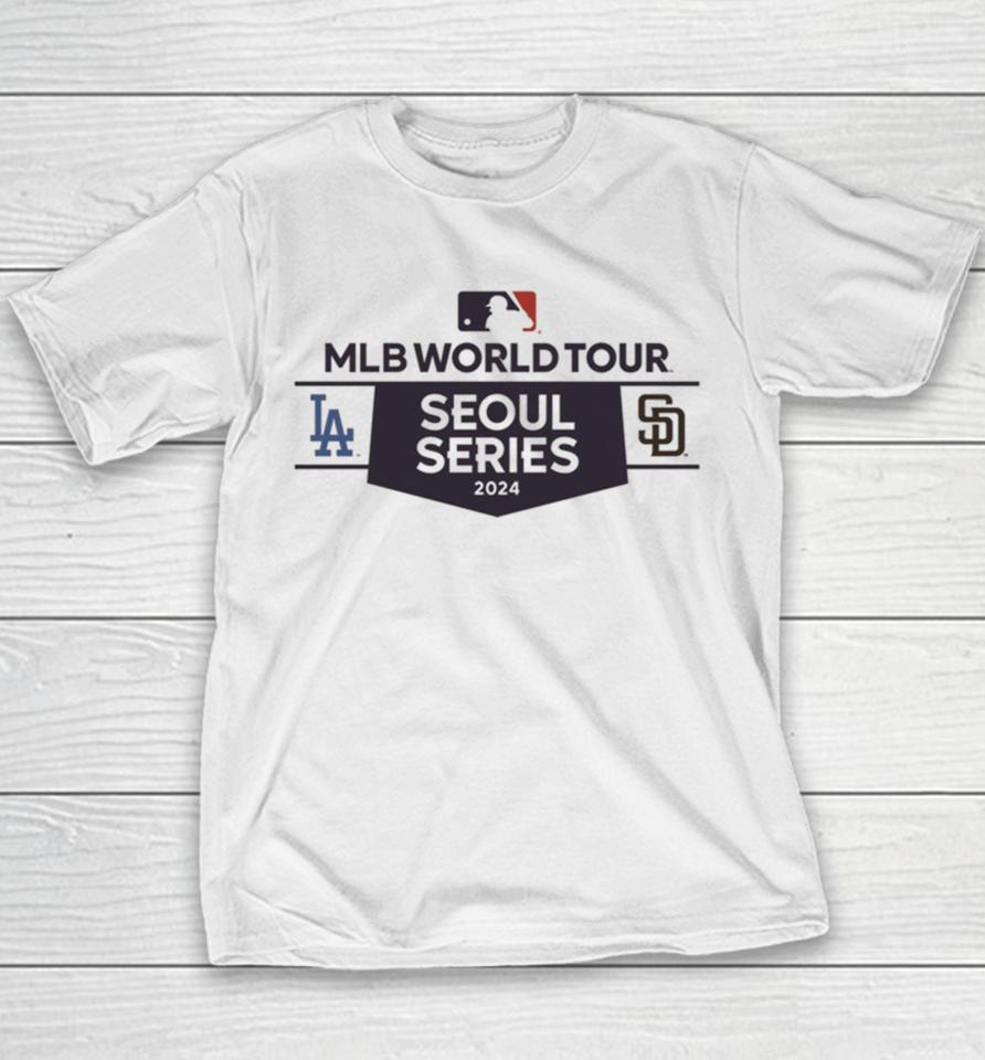 San Diego Padres Vs. Los Angeles Dodgers 2024 Mlb World Tour Seoul Series Matchup Youth T-Shirt