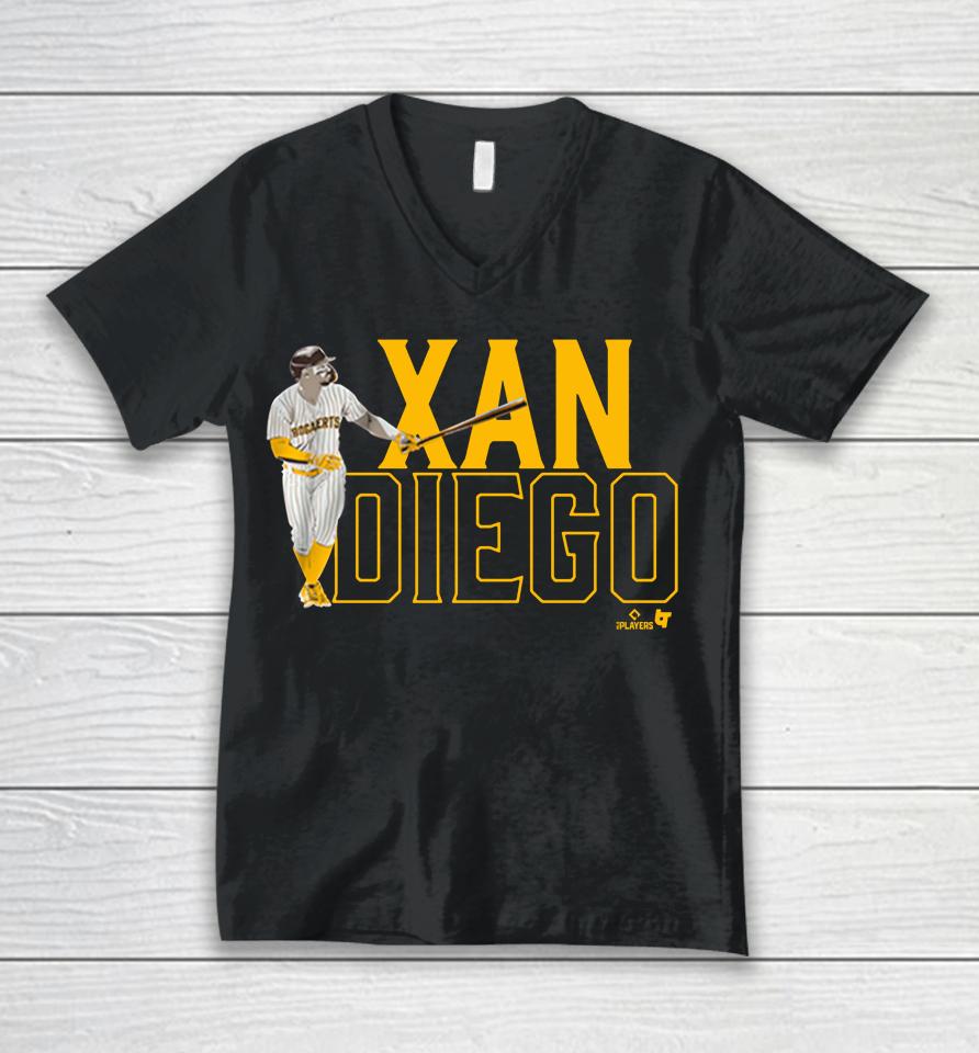 San Diego Padres Xan Diego Swing Xander Bogaerts Unisex V-Neck T-Shirt