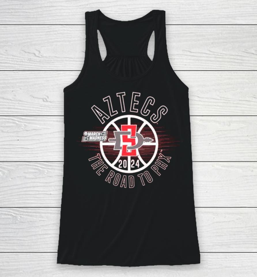 San Diego State Aztecs 2024 March Madness The Road To Phx Racerback Tank