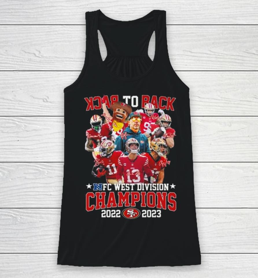 San Francisco 49Ers Back To Back Nfc West Division Champions 2022 2023 Signatures Racerback Tank