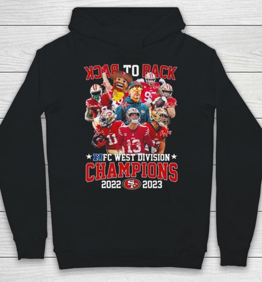 San Francisco 49Ers Back To Back Nfc West Division Champions 2022 2023 Signatures Hoodie