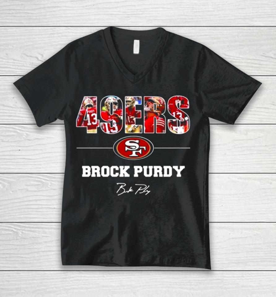 San Francisco 49Ers Brock Purdy Signature Unisex V-Neck T-Shirt