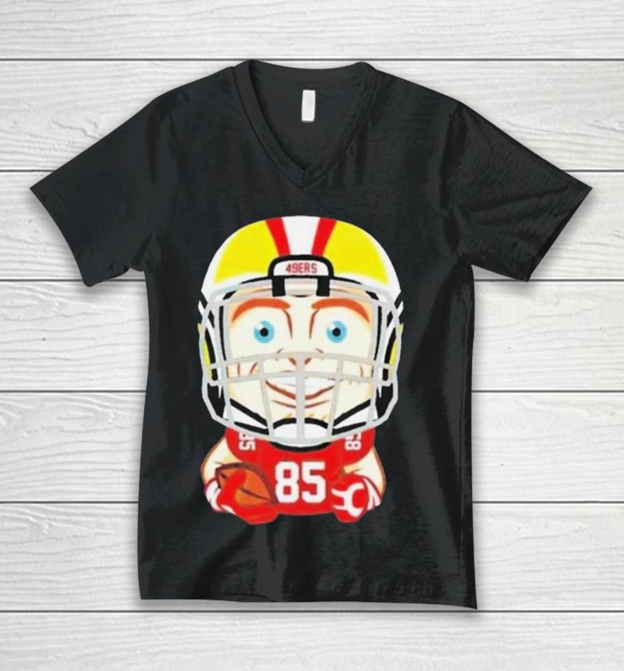 San Francisco 49Ers Football George Kittle No 85 Chibi Unisex V-Neck T-Shirt