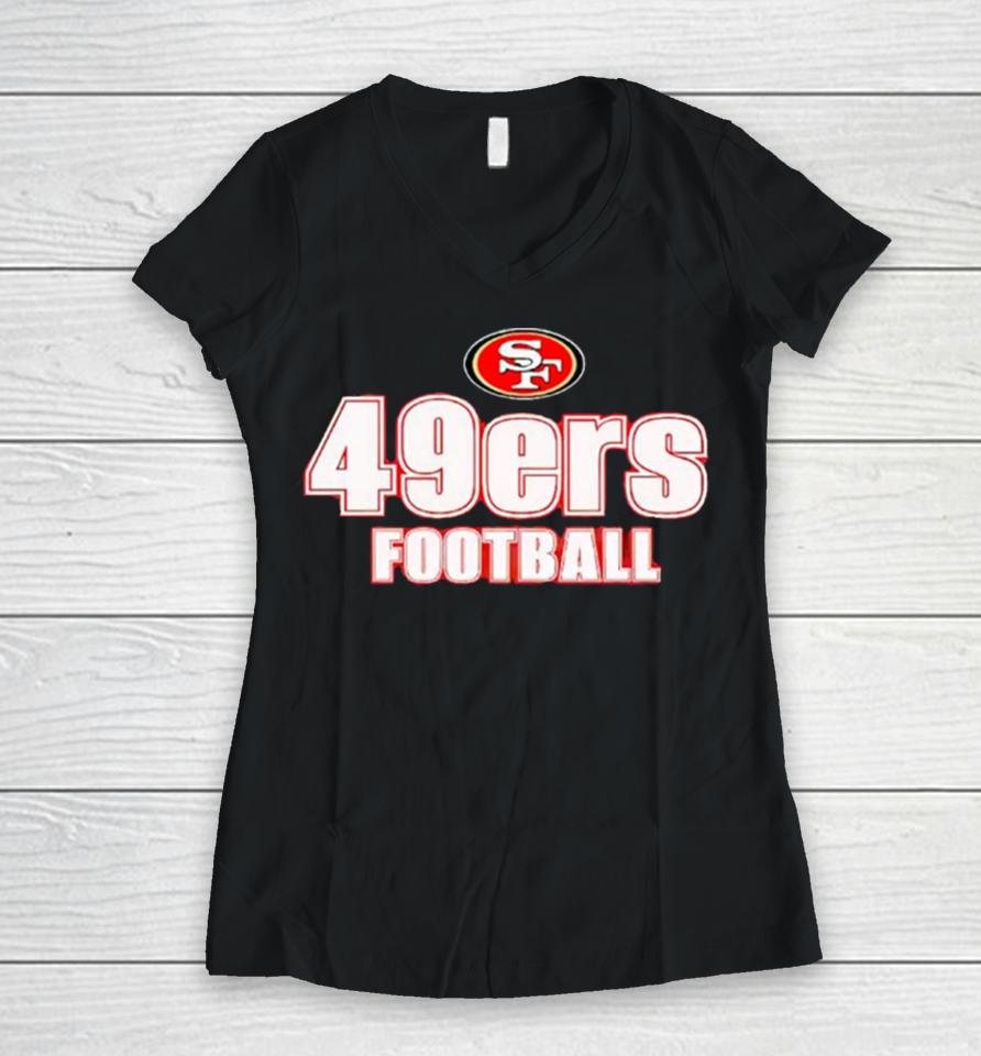 San Francisco 49Ers Football Logo 2024 Nfl Women V-Neck T-Shirt