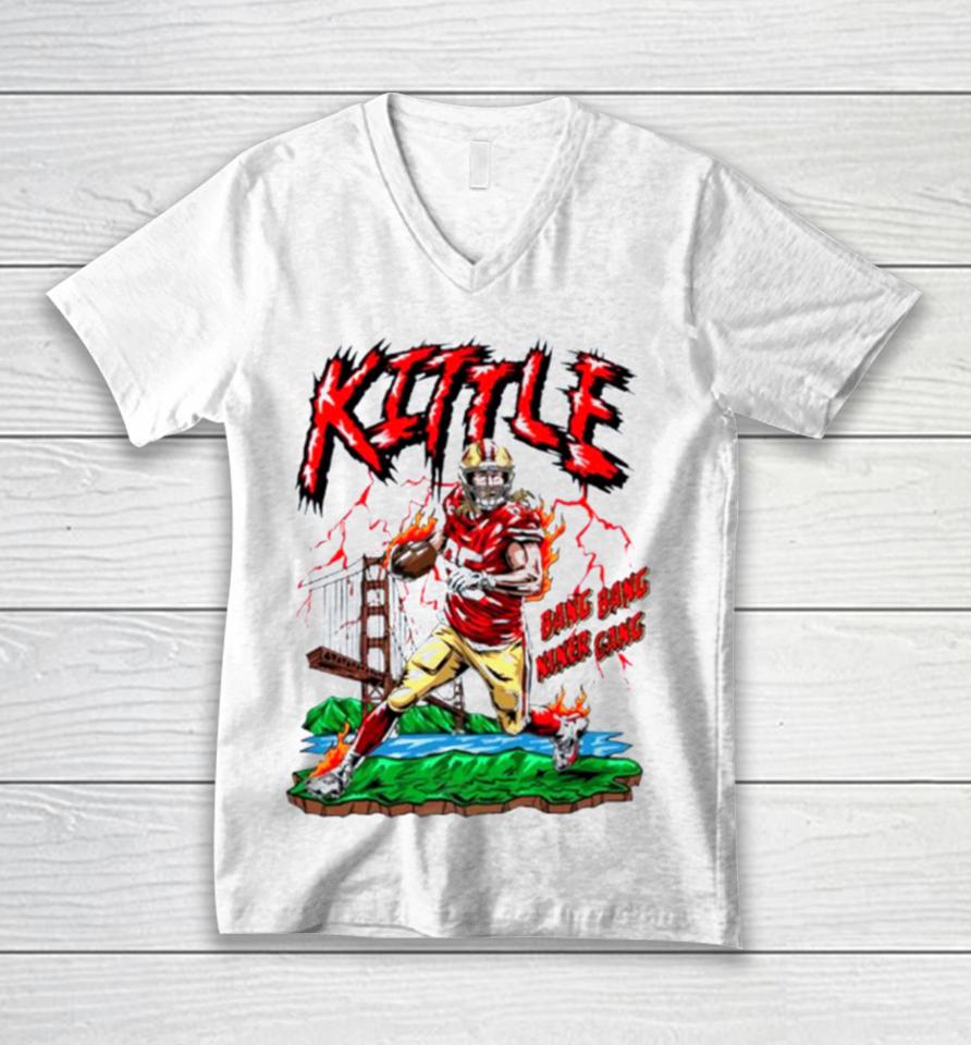 San Francisco 49Ers George Kittle Bang Bang Niner Gang Unisex V-Neck T-Shirt