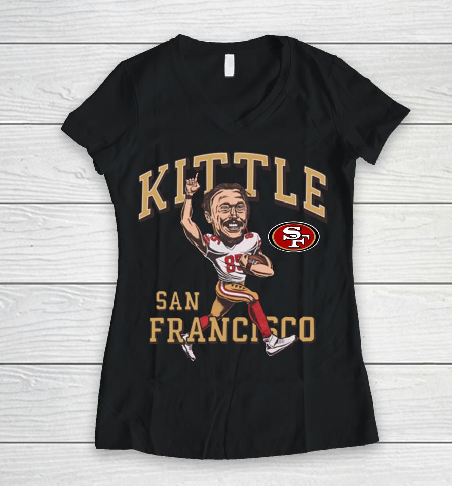 San Francisco 49Ers George Kittle Women V-Neck T-Shirt