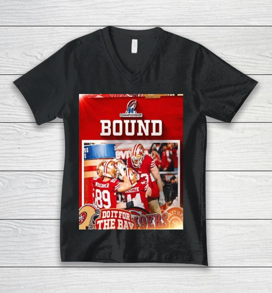 San Francisco 49Ers Nfc Championship Bound Nfl Playoffs Unisex V-Neck T-Shirt