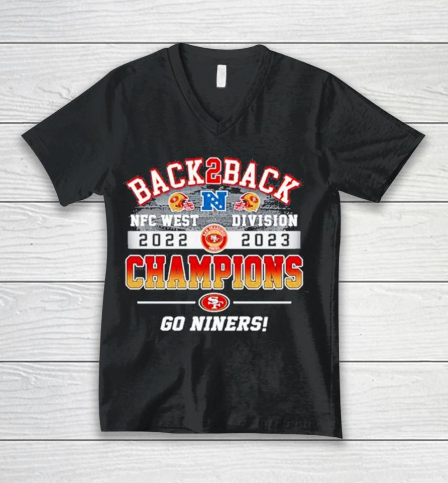 San Francisco 49Ers Nfc West Division 2022 – 2023 Champions Go Niners Unisex V-Neck T-Shirt