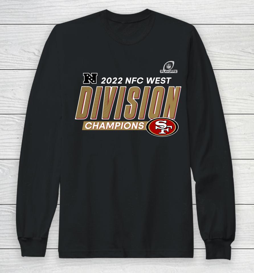 San Francisco 49Ers Scarlet 2022 Nfc West Division Champions Merch Long Sleeve T-Shirt