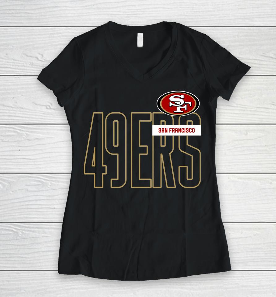 San Francisco 49Ers Scarlet Performance Team 2022 Women V-Neck T-Shirt