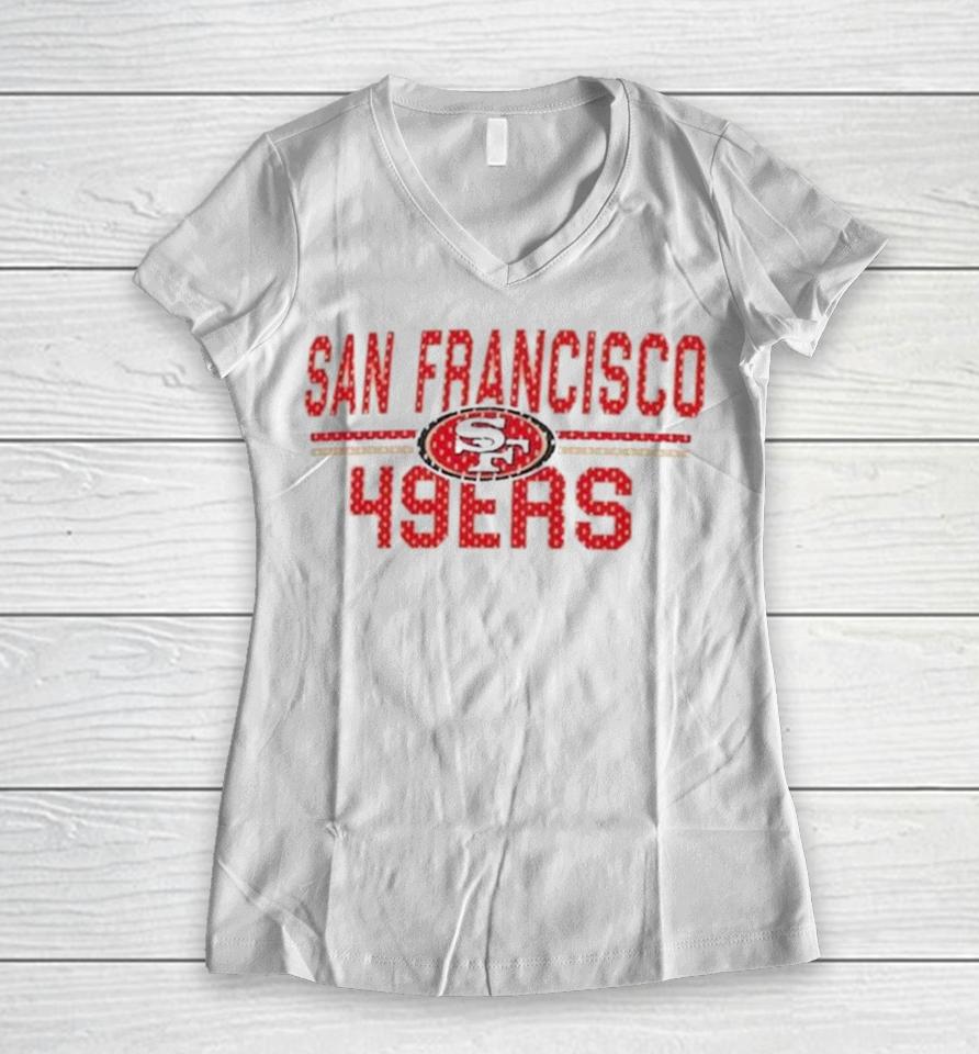 San Francisco 49Ers Starter Mesh Team Graphic 2024 Women V-Neck T-Shirt