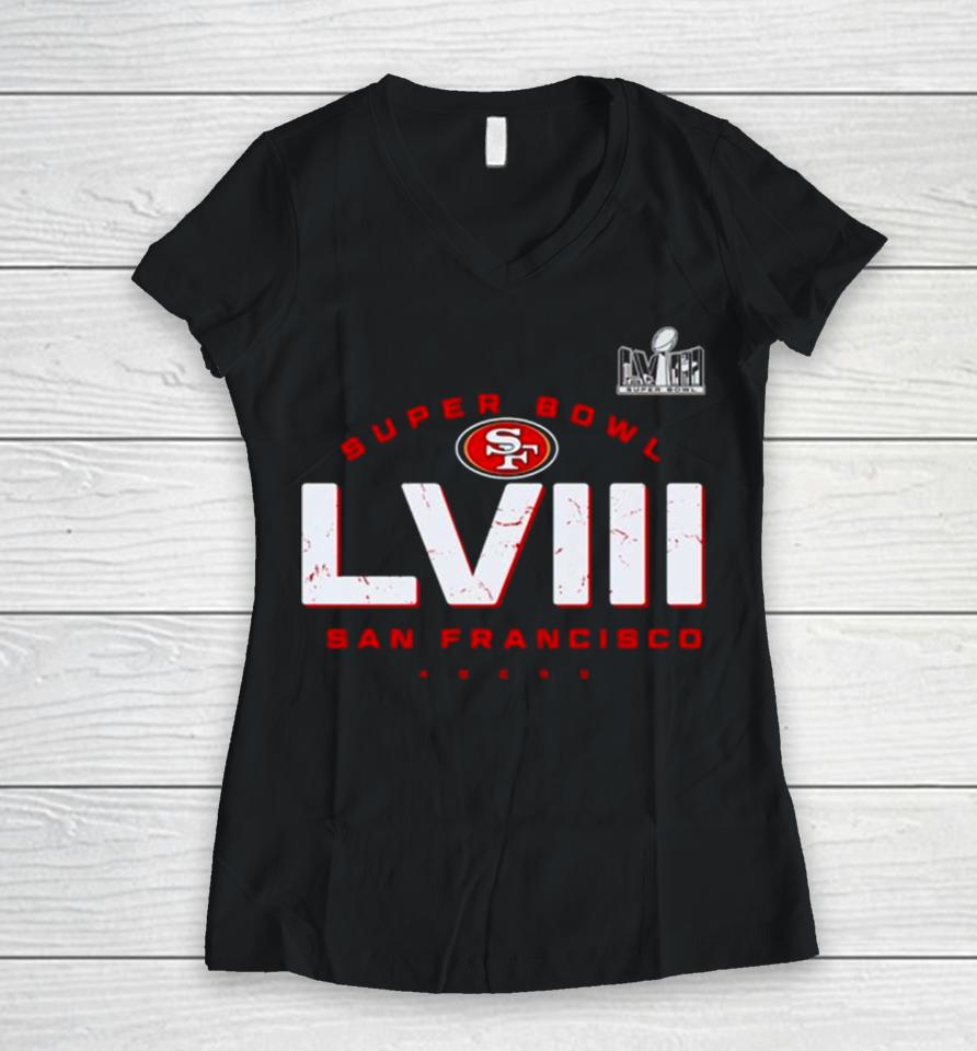 San Francisco 49Ers Super Bowl Lviii Women V-Neck T-Shirt