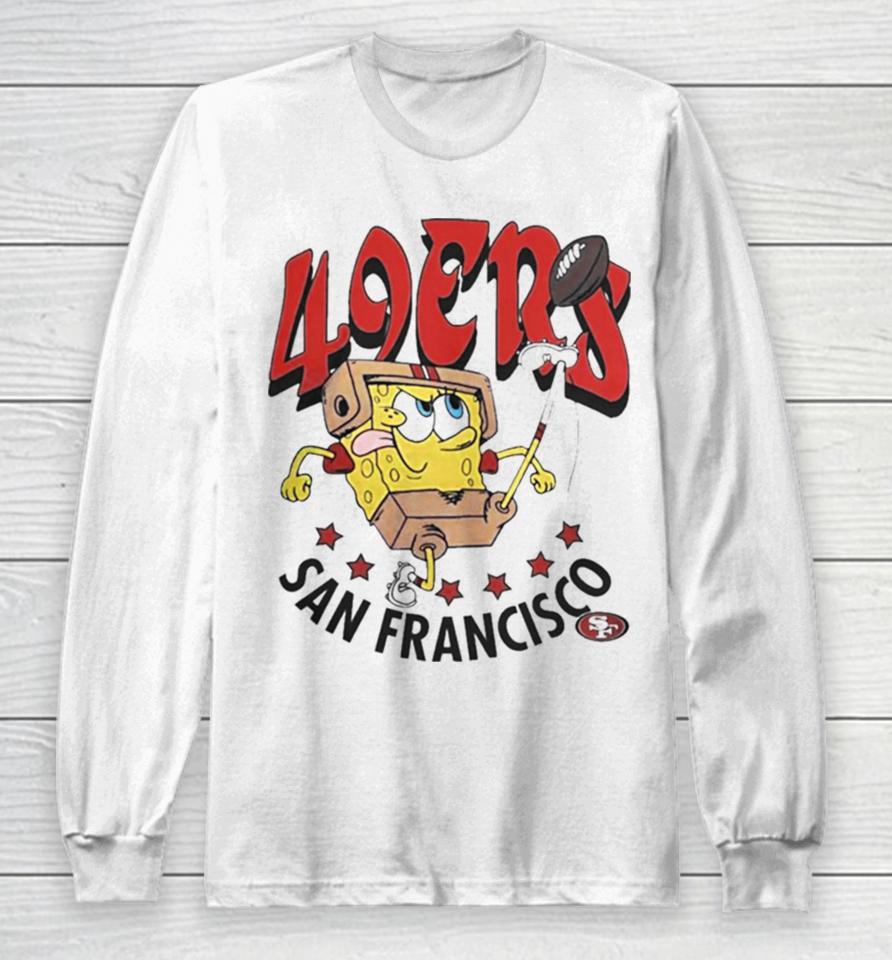San Francisco 49Ers X Homage Super Bowl Lviii X Spongebob Squarepants Long Sleeve T-Shirt