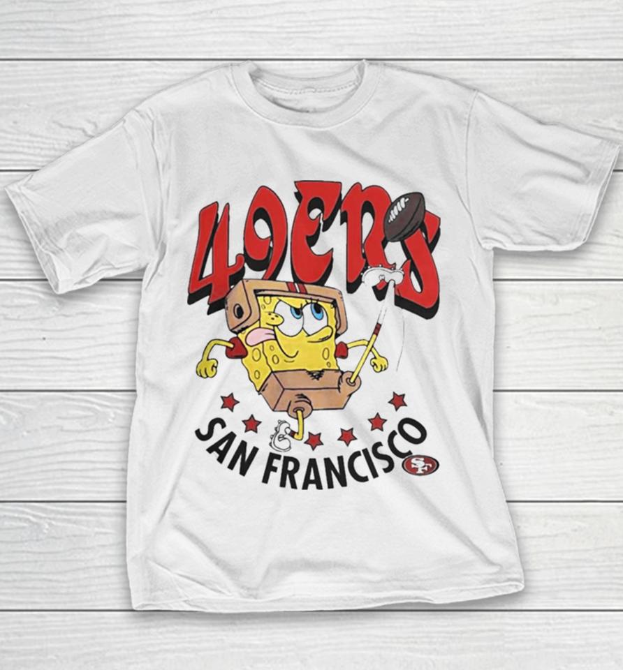 San Francisco 49Ers X Homage Super Bowl Lviii X Spongebob Squarepants Youth T-Shirt