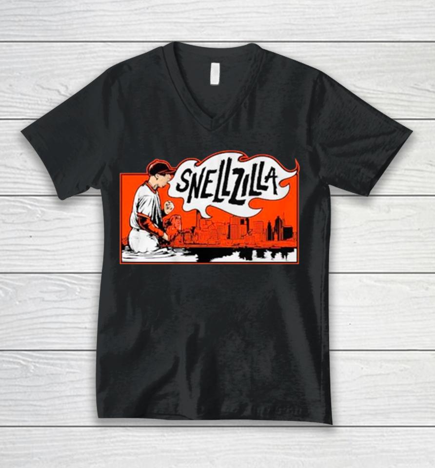 San Francisco Giants Blake Snell Snellzilla Unisex V-Neck T-Shirt