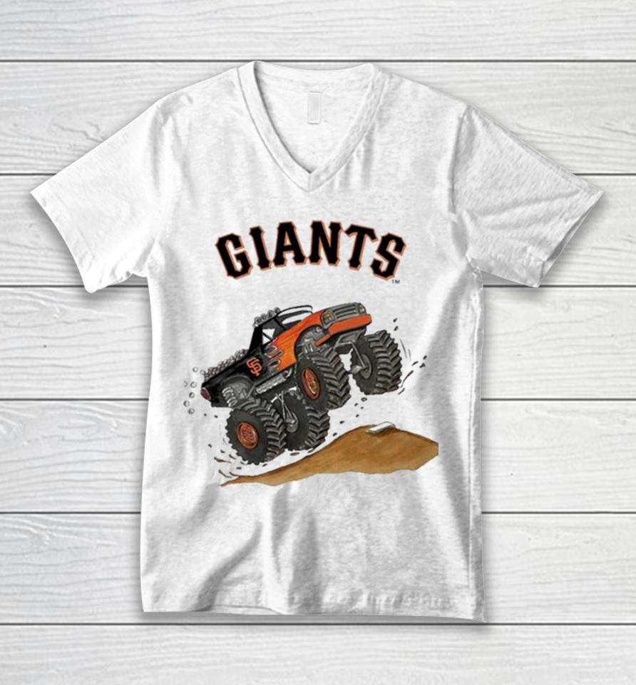 San Francisco Giants Monster Truck Mlb Unisex V-Neck T-Shirt