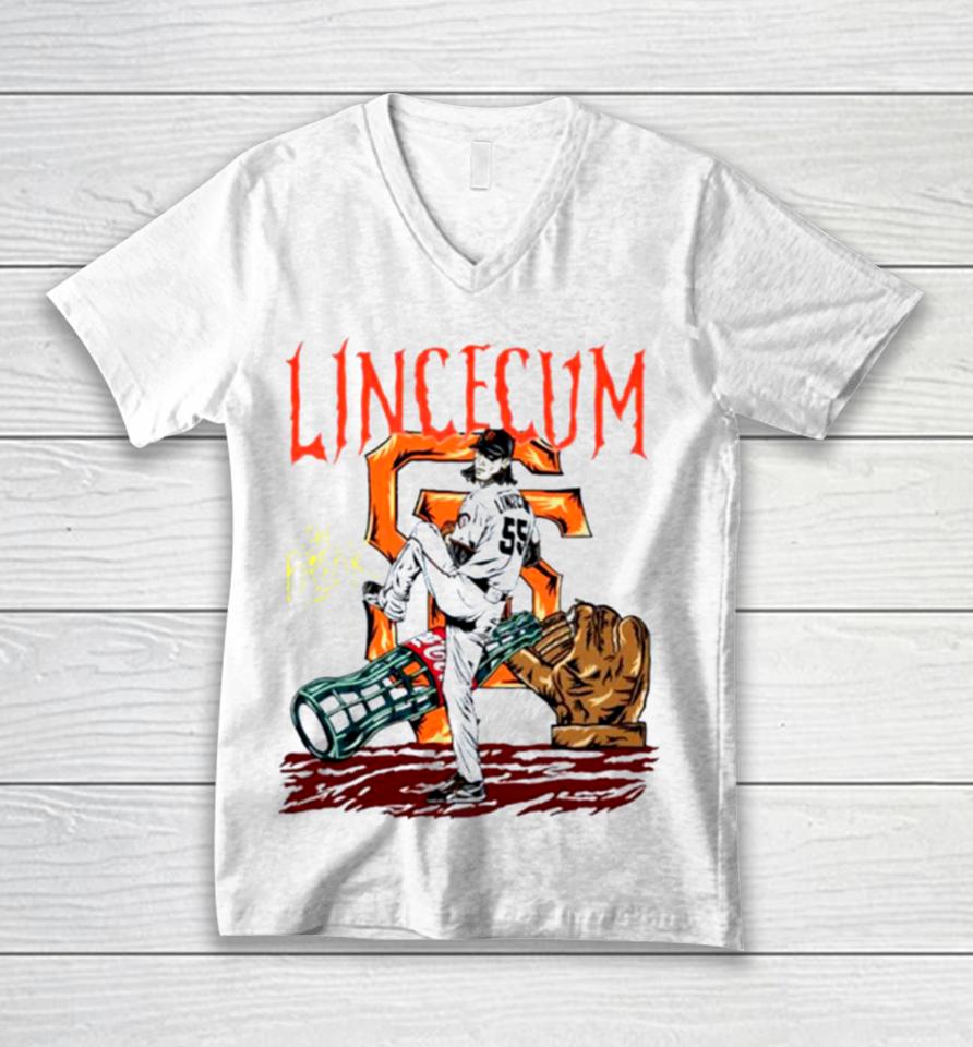 San Francisco Giants Tim Lincecum The Freak Unisex V-Neck T-Shirt