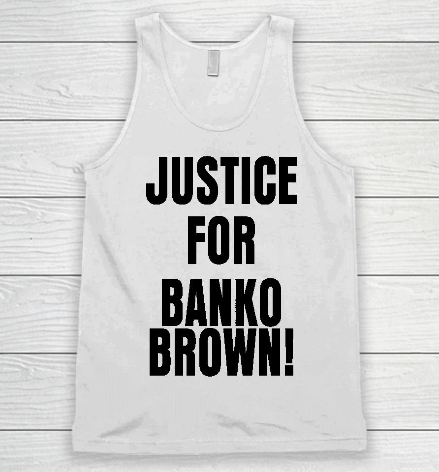 San Francisco Justice For Banko Brown Unisex Tank Top
