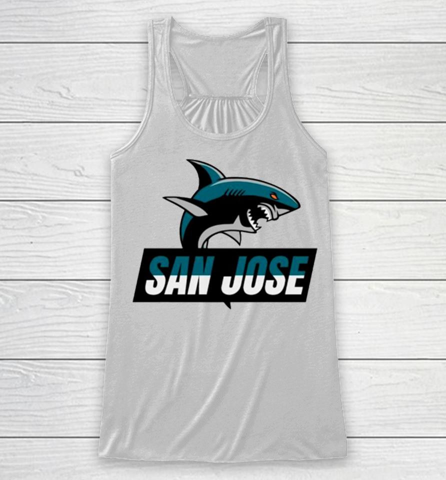 San Jose Hockey Sharks Nhl Logo Racerback Tank