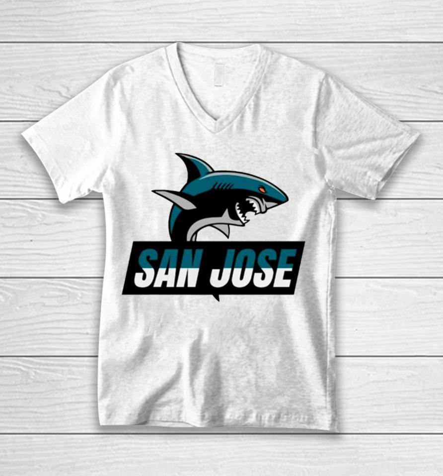 San Jose Hockey Sharks Nhl Logo Unisex V-Neck T-Shirt
