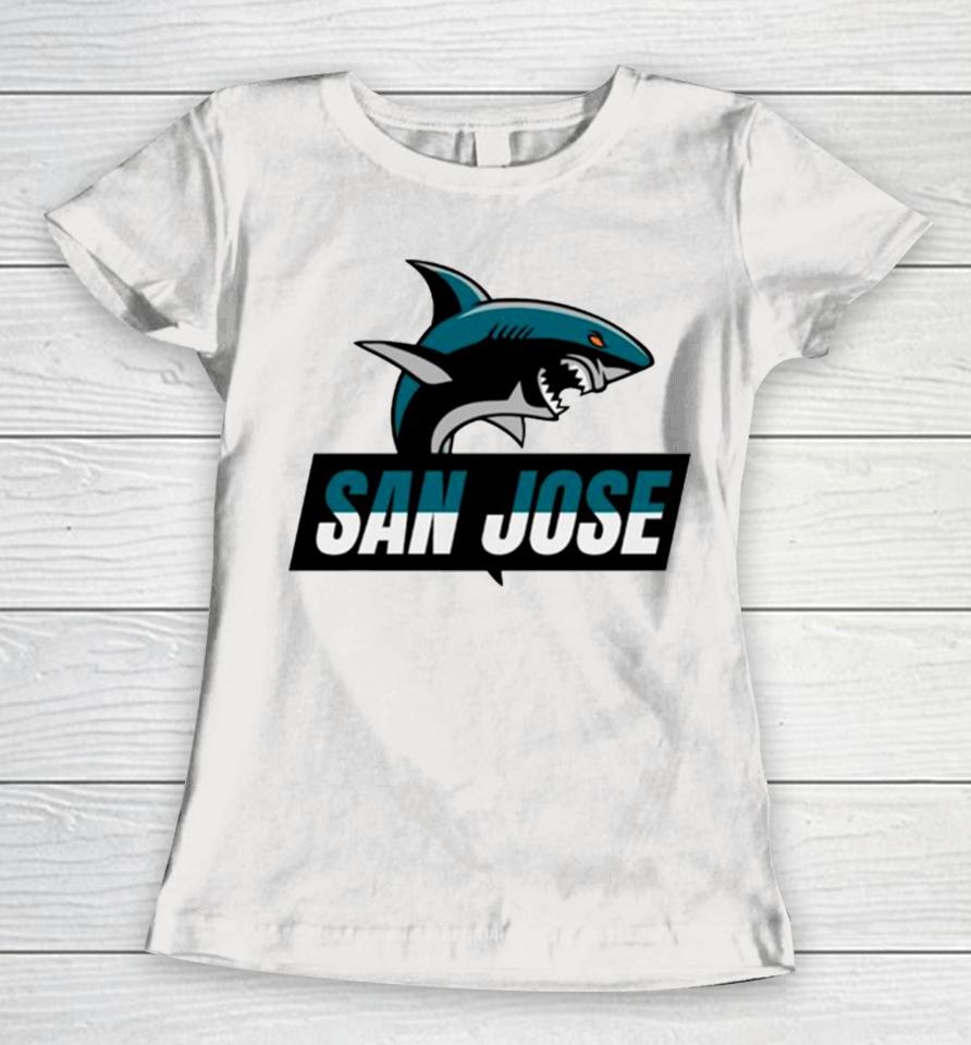 San Jose Hockey Sharks Nhl Logo Women T-Shirt