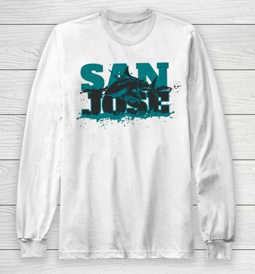 San Jose Hockey Sharks Swim Sport Long Sleeve T-Shirt