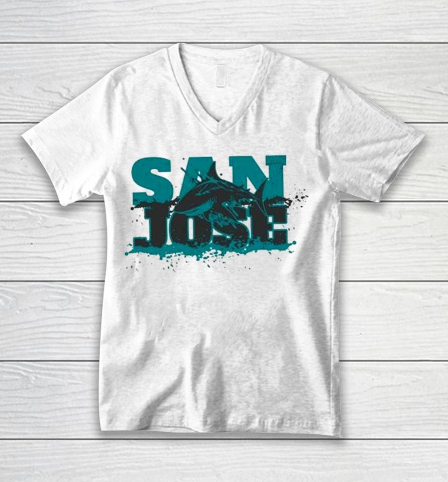 San Jose Hockey Sharks Swim Sport Unisex V-Neck T-Shirt