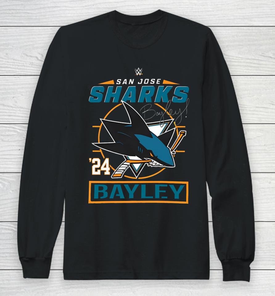 San Jose Sharks Bayley Wwe ’24 Long Sleeve T-Shirt