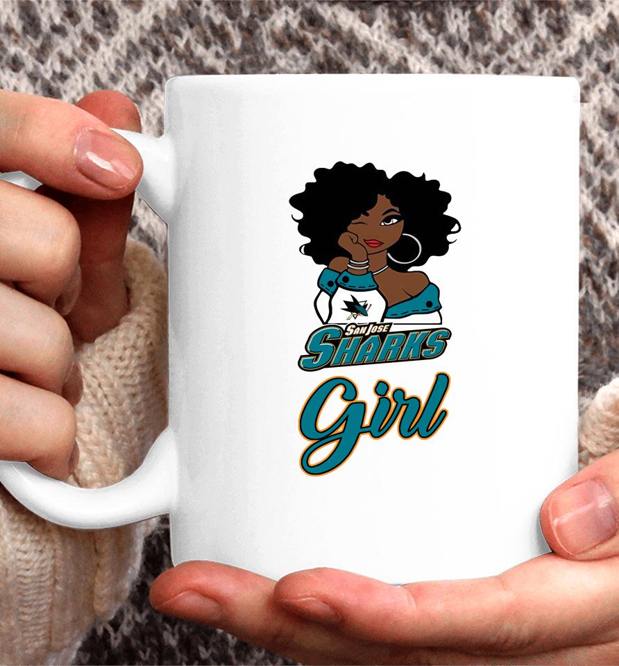 San Jose Sharks Girl Nhl Coffee Mug