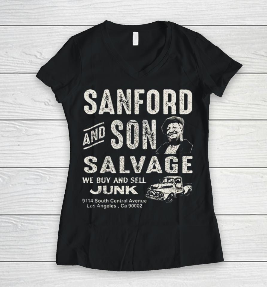 Sanford And Son Worn Out Sign Women V-Neck T-Shirt