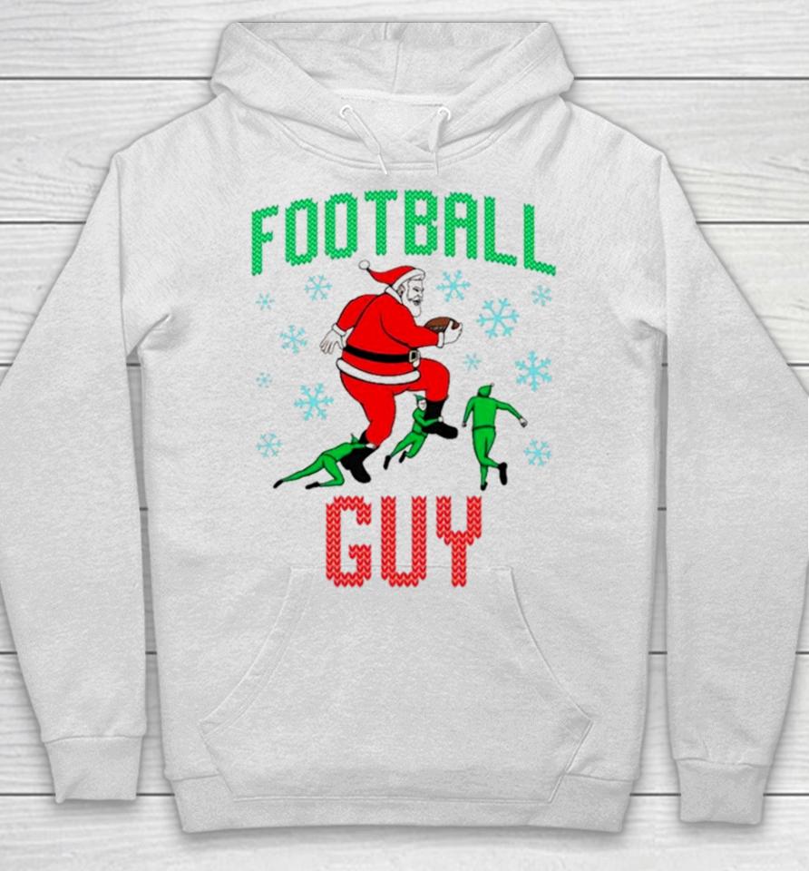 Santa And Elf Football Guy Ugly Christmas Hoodie