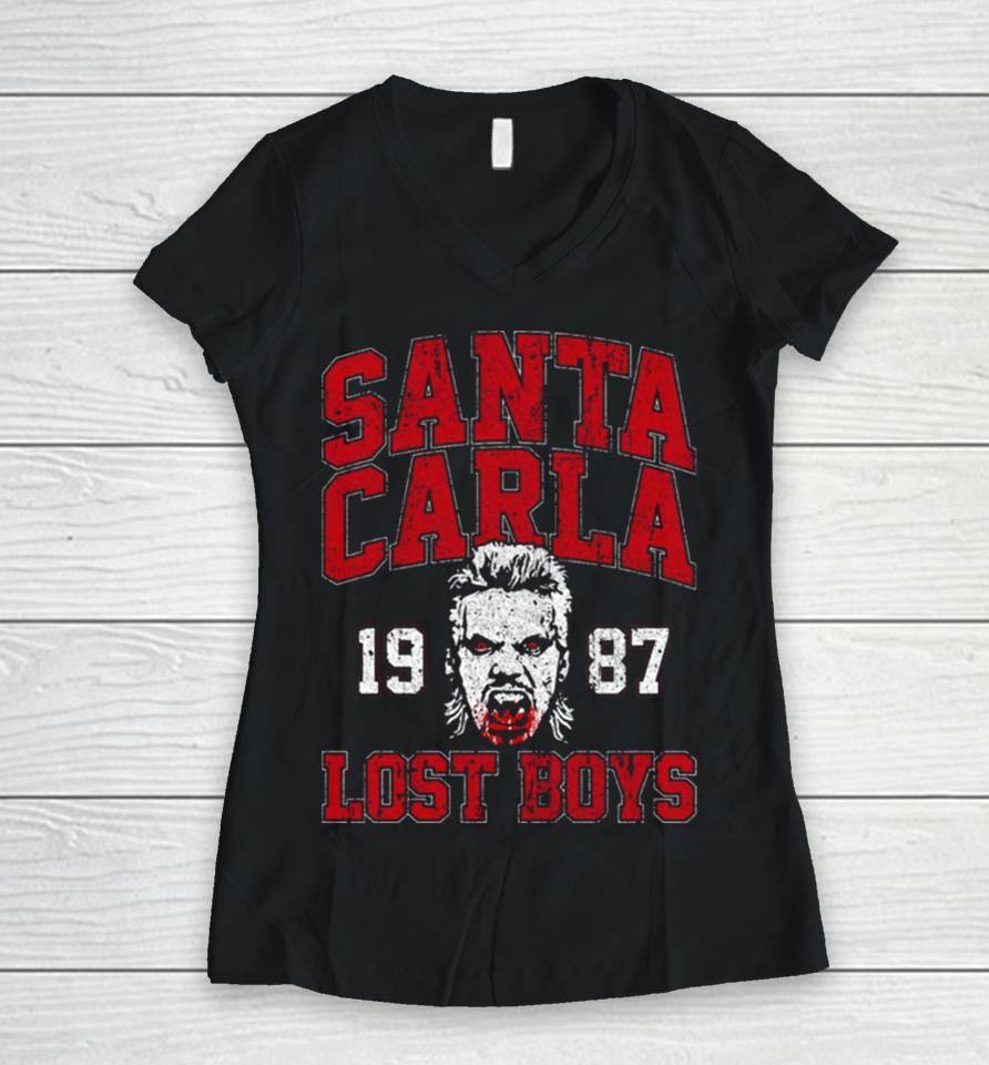 Santa Carla Lost Boys Women V-Neck T-Shirt