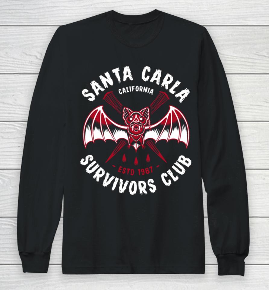 Santa Carla Survivors Club Lost Boys Vampire Club Badge Long Sleeve T-Shirt