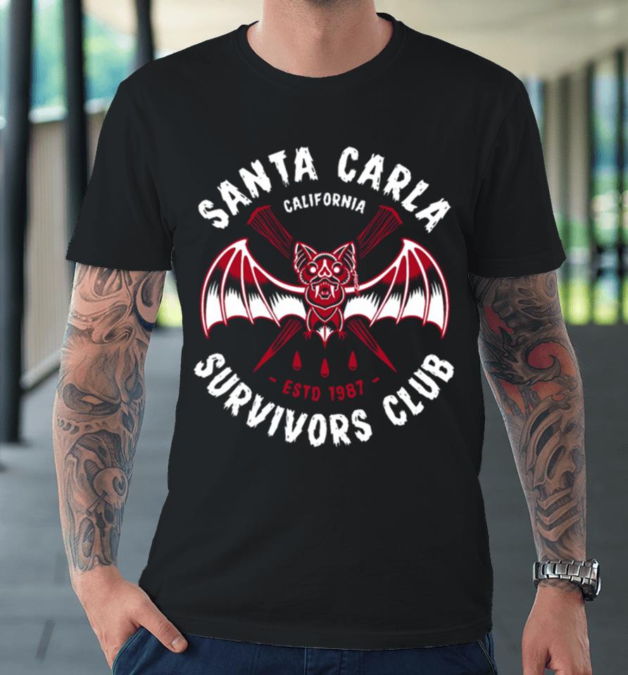 Santa Carla Survivors Club Lost Boys Vampire Club Badge Premium T-Shirt