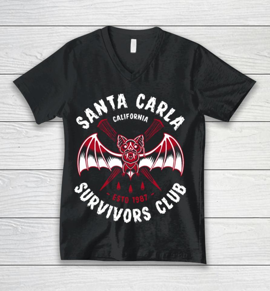 Santa Carla Survivors Club Lost Boys Vampire Club Badge Unisex V-Neck T-Shirt