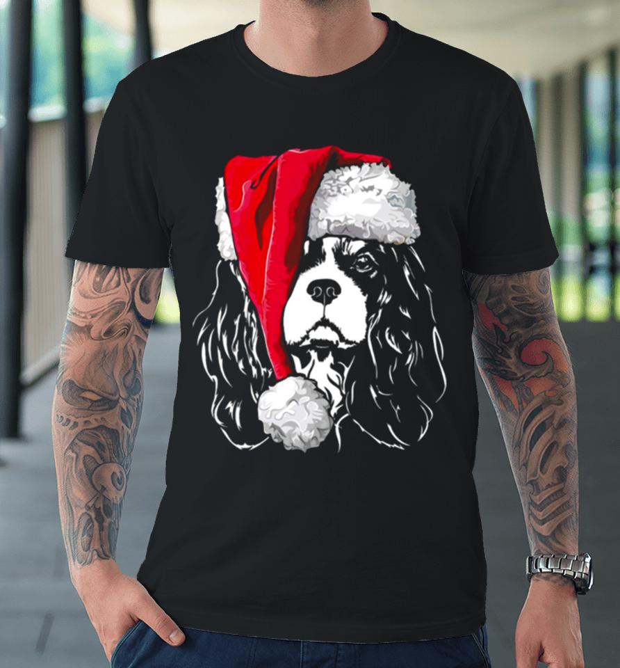 Santa Cavalier King Charles Spaniel Christmas Dogs Premium T-Shirt