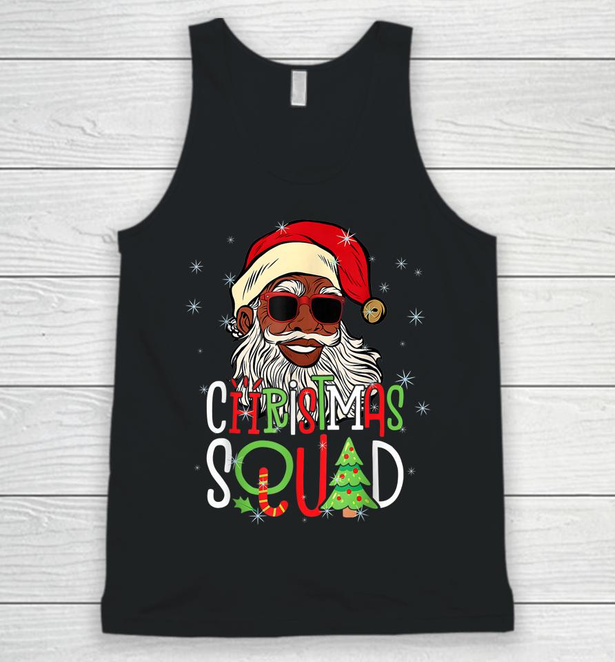 Santa Christmas Squad Black Men African American Pajamas Unisex Tank Top